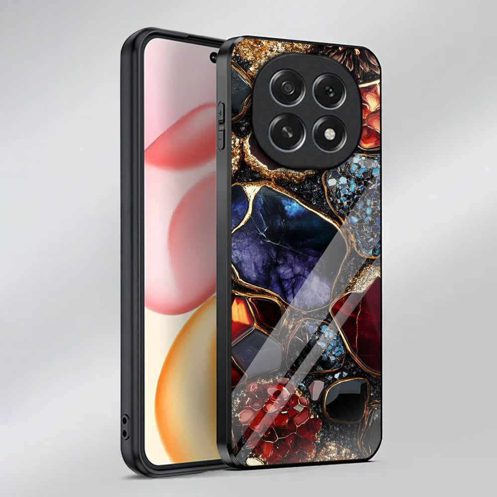 OPPO F29 Pro 5G Premium Acrylic Shockproof Glass Back Case (Royal Gemstone)