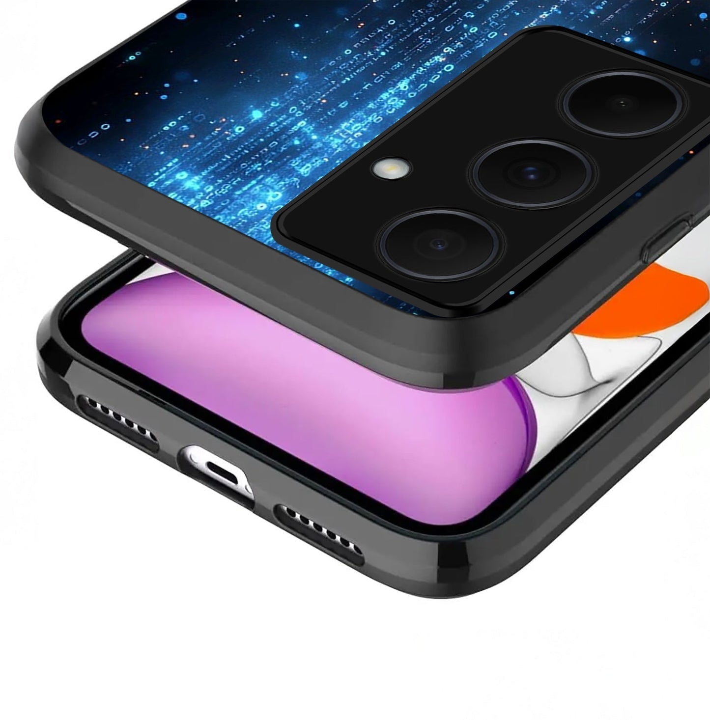 Samsung Galaxy A36 Premium Acrylic Shockproof Glass Back Case (Digital Galaxy)