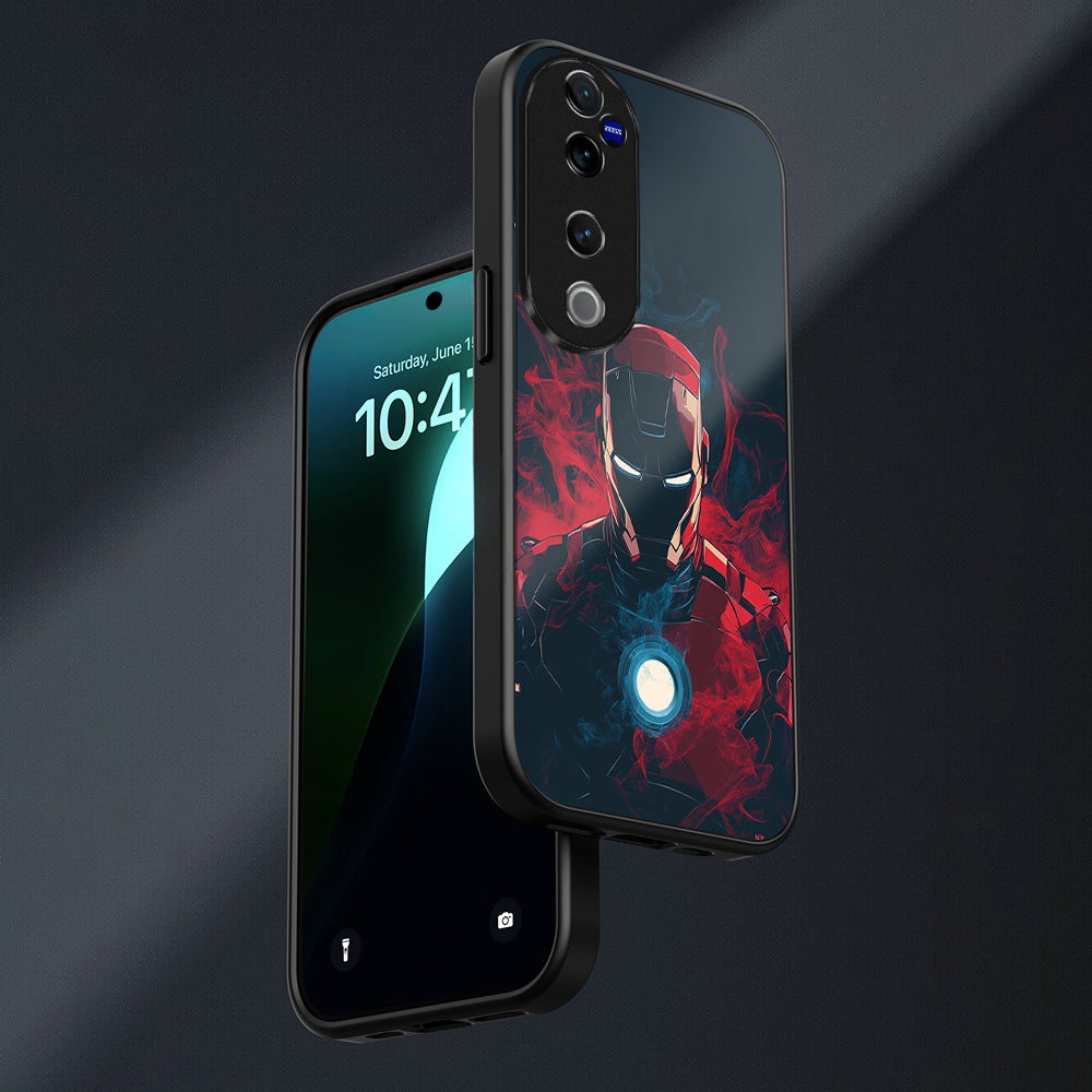 Vivo V40 Pro 5G Premium Acrylic Shockproof Glass Back Case (Ironman)