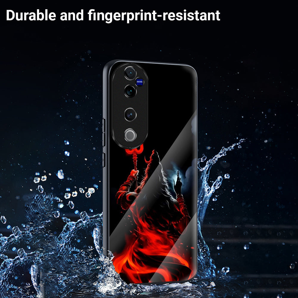 Vivo V40 Pro 5G Premium Acrylic Shockproof Glass Back Case (Shiva Storm)