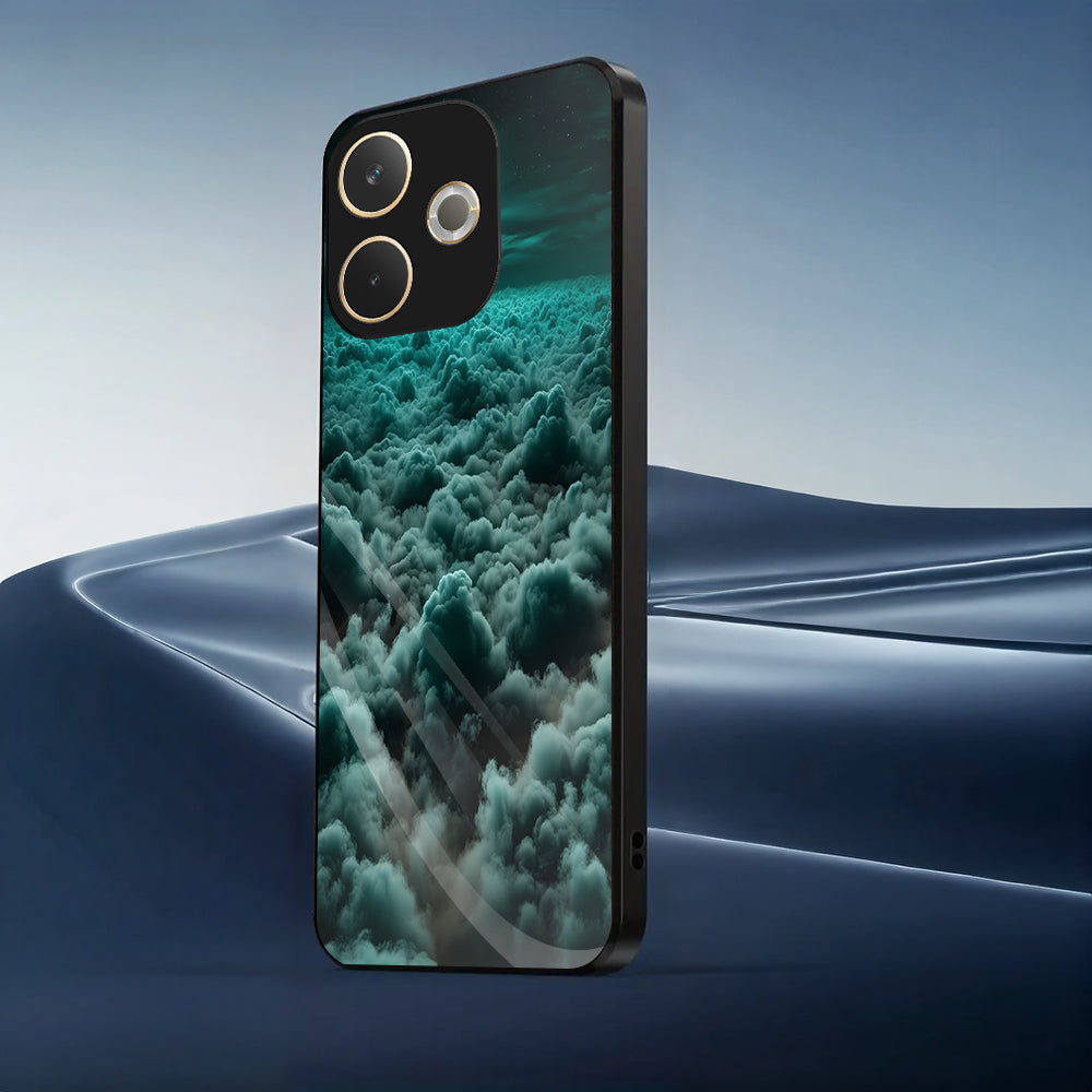 Oppo A5 Pro 5G Premium Acrylic Shockproof Glass Back Case (Mystic Horizon)