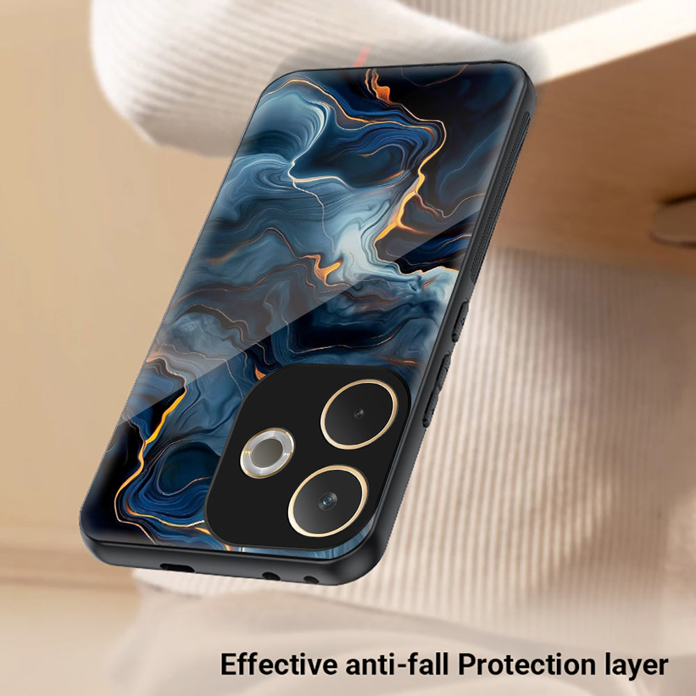 Oppo A5 Pro 5G Premium Acrylic Shockproof Glass Back Case (Molten Glow)