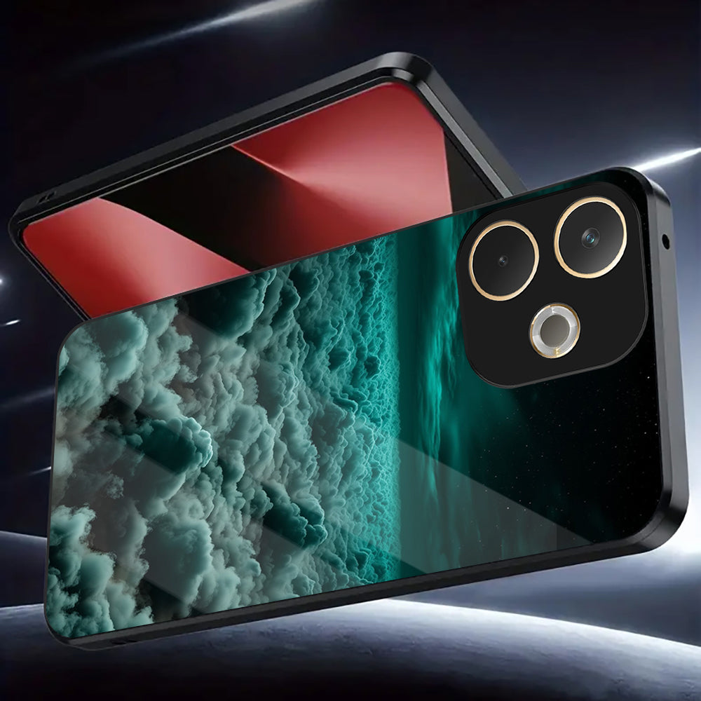 Oppo A5 Pro 5G Premium Acrylic Shockproof Glass Back Case (Mystic Horizon)