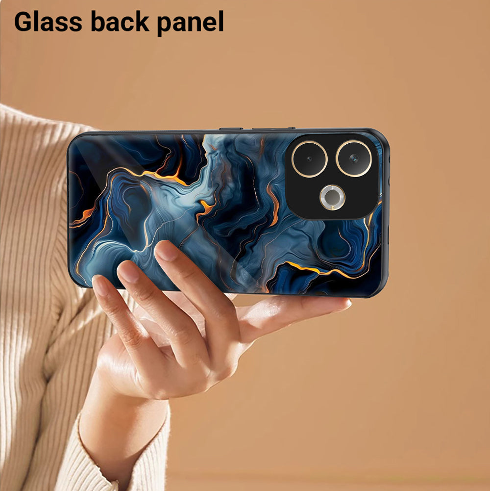 Oppo A5 Pro 5G Premium Acrylic Shockproof Glass Back Case (Molten Glow)
