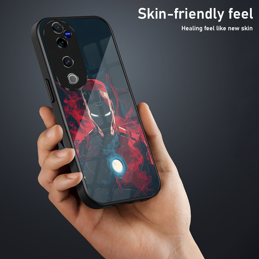 Vivo V40 Pro 5G Premium Acrylic Shockproof Glass Back Case (Ironman)