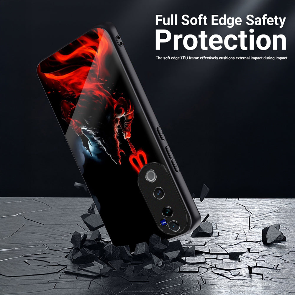 Vivo V40 Pro 5G Premium Acrylic Shockproof Glass Back Case (Shiva Storm)