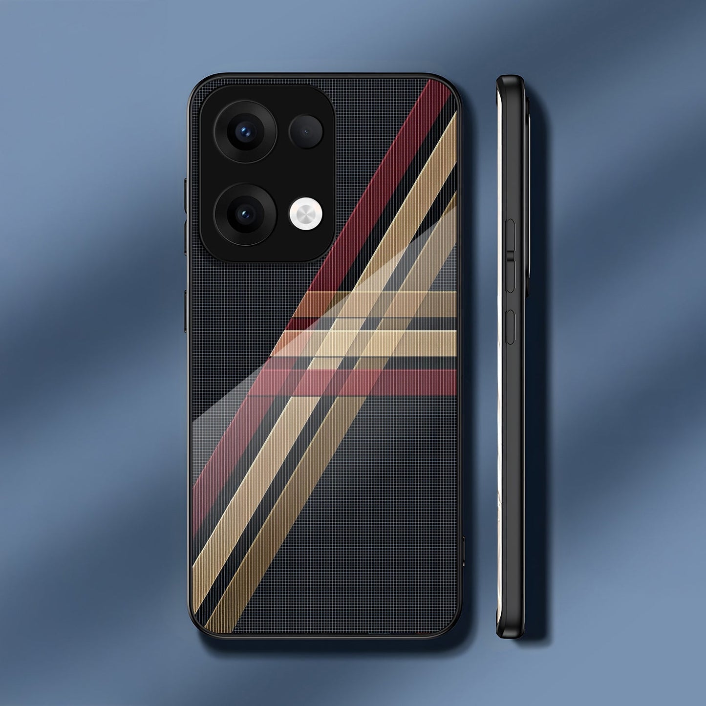 Oppo Reno 13 5G Premium Acrylic Shockproof Glass Back Case (Urban Elegance)