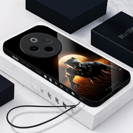 Vivo T4 5G Premium Acrylic Shockproof Glass Back Case (Royal Panther)