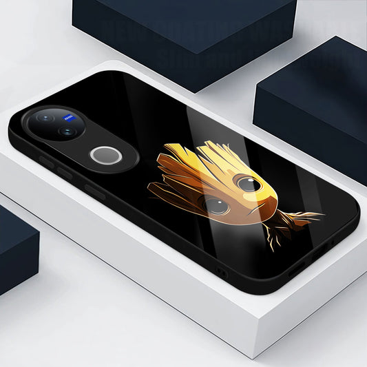 Vivo V50 5G Premium Acrylic Shockproof Glass Back Case (Cosmic Sapling)