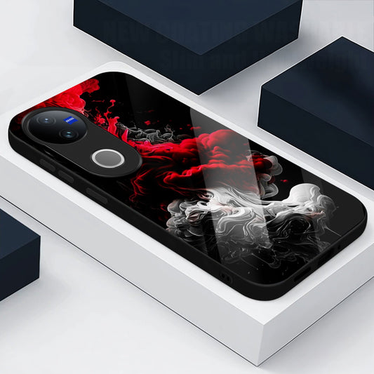 Vivo V50 5G Premium Acrylic Shockproof Glass Back Case (Infernal Drift)