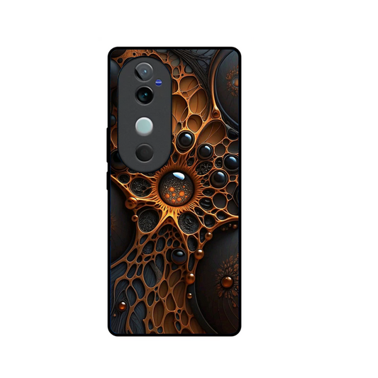 Vivo V40 Pro Luxury UV Printed Anti-Scratch Glass Back Phone Case (Eye Spider)