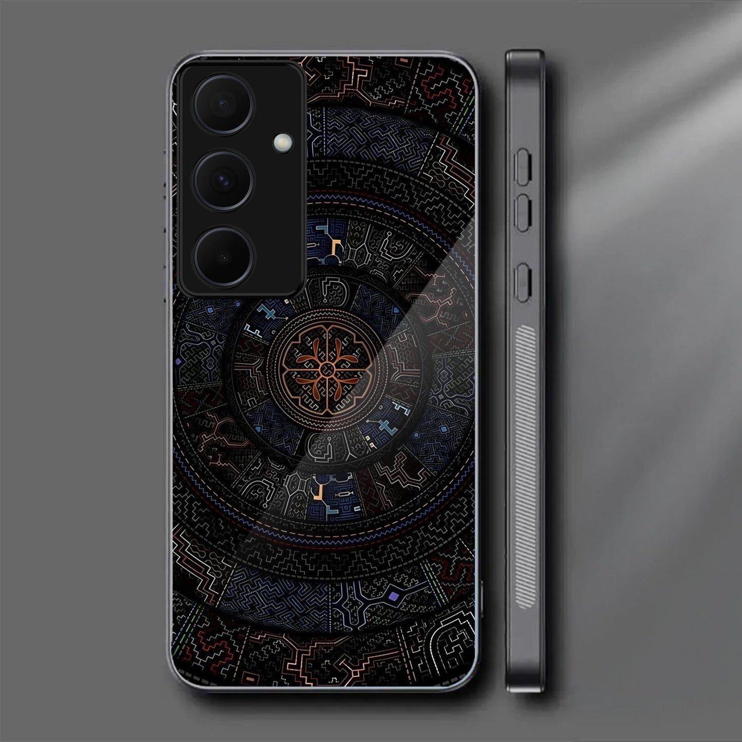 Samsung Galaxy A36 Premium Acrylic Shockproof Glass Back Case (Magic Circle)