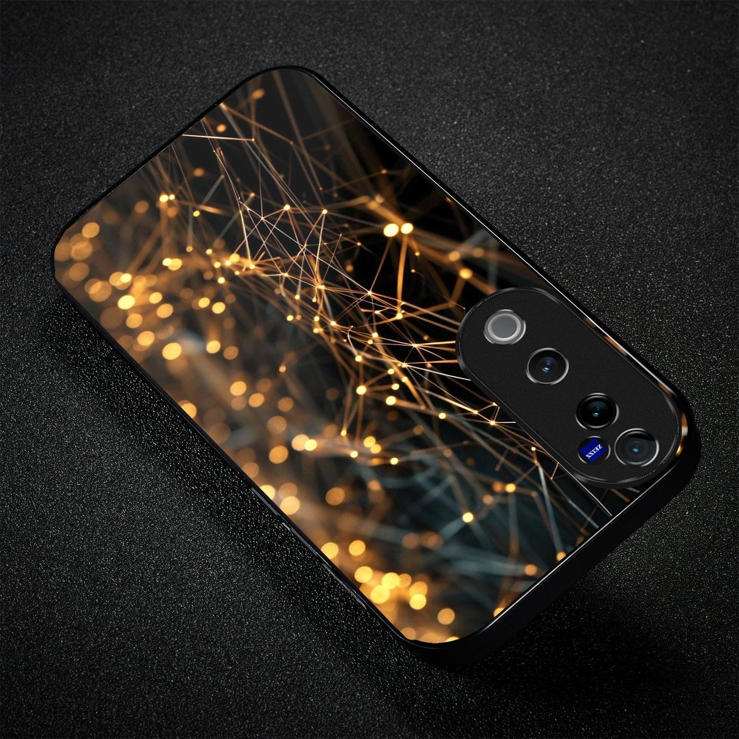 Vivo V40 Pro 5G Premium Acrylic Shockproof Glass Back Case (Neural Glow)