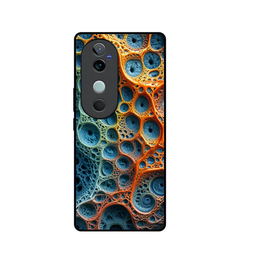 Vivo V40 Pro Luxury UV Printed Anti-Scratch Glass Back Phone Case (Blue Spider)