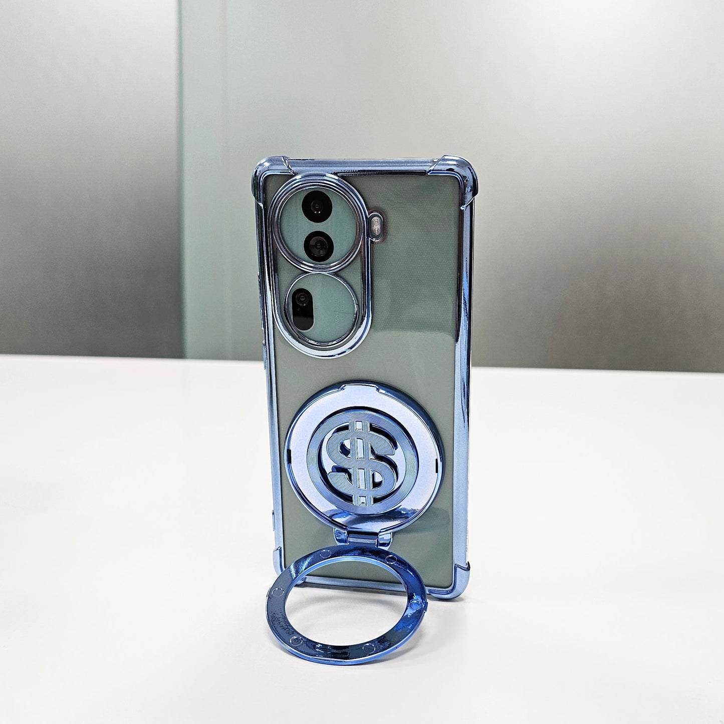 Oppo Reno 11 Pro 5G Four Corner Airbags 100% Original Astro Money Magnet Rotating Dollar Case