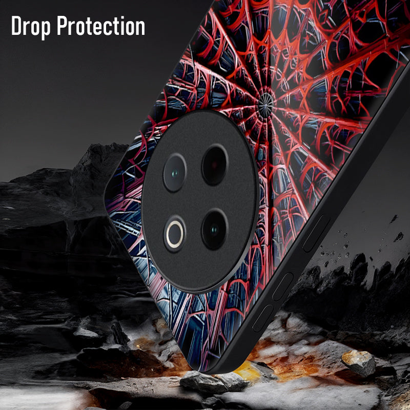 Vivo T4 5G Premium Acrylic Shockproof Glass Back Case (Spider Vault)