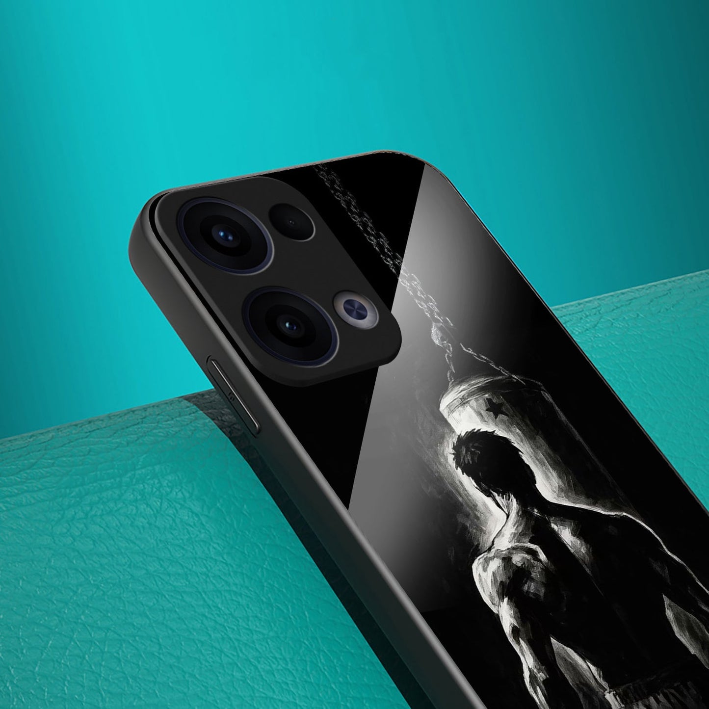 Oppo Reno 13 5G Premium Acrylic Shockproof Glass Back Case (Iron Spirit)