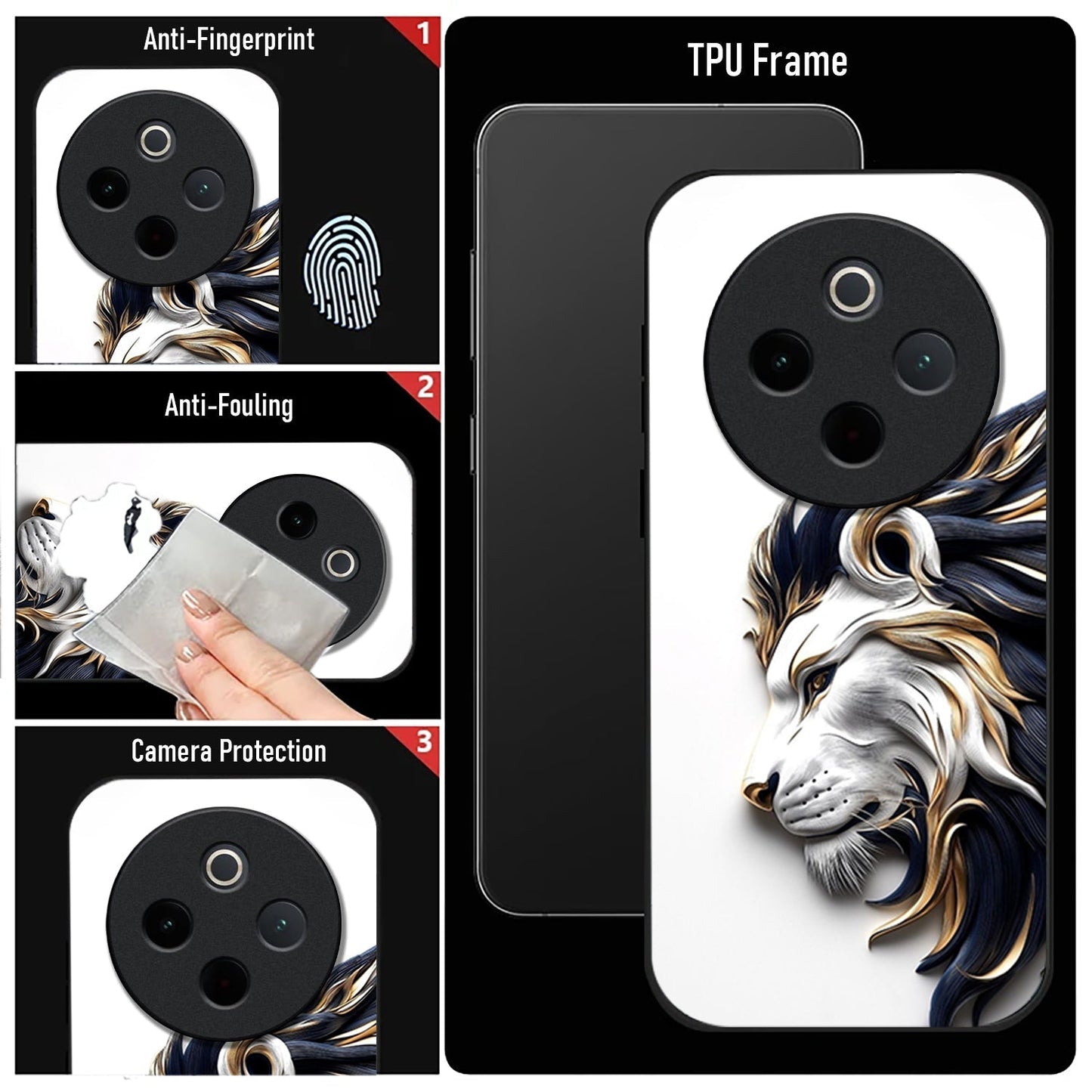 Vivo T4 5G Premium Acrylic Shockproof Glass Back Case (King’s Flow)