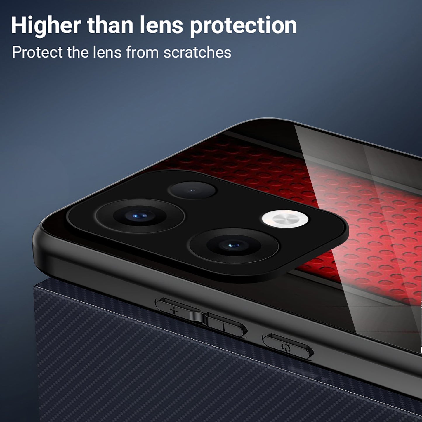 Oppo Reno 13 5G Premium Acrylic Shockproof Glass Back Case (V-Strike)