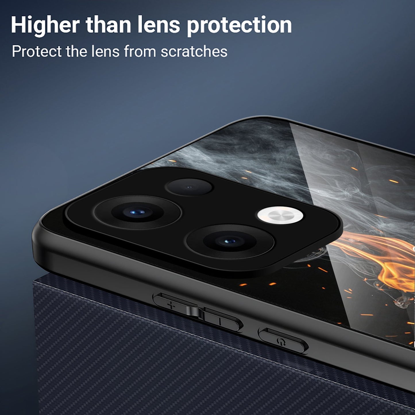 Oppo Reno 13 5G Premium Acrylic Shockproof Glass Back Case (Ace)