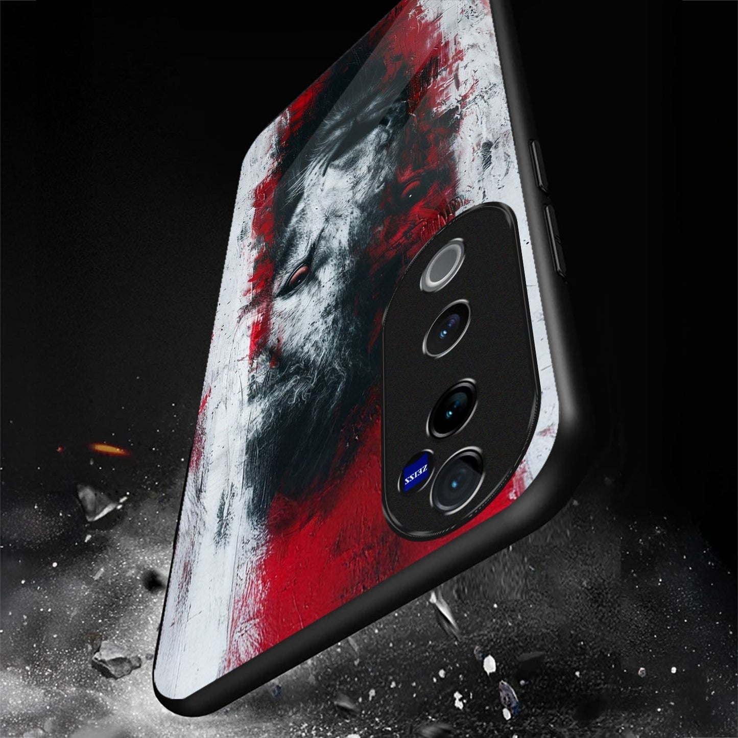 Vivo V40 Pro 5G Premium Acrylic Shockproof Glass Back Case (Alpha Blood)