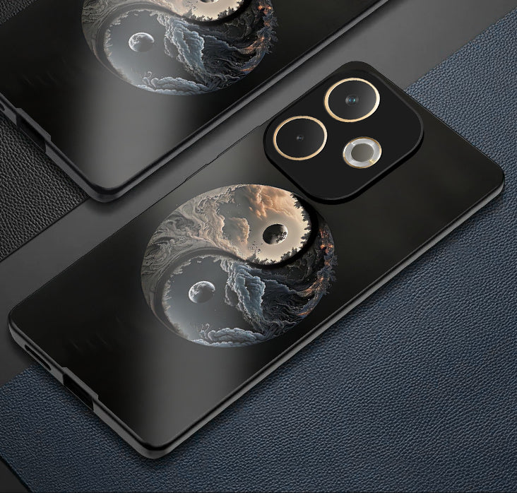 Oppo A5 Pro 5G Premium Acrylic Shockproof Glass Back Case (Eternal YinYang)