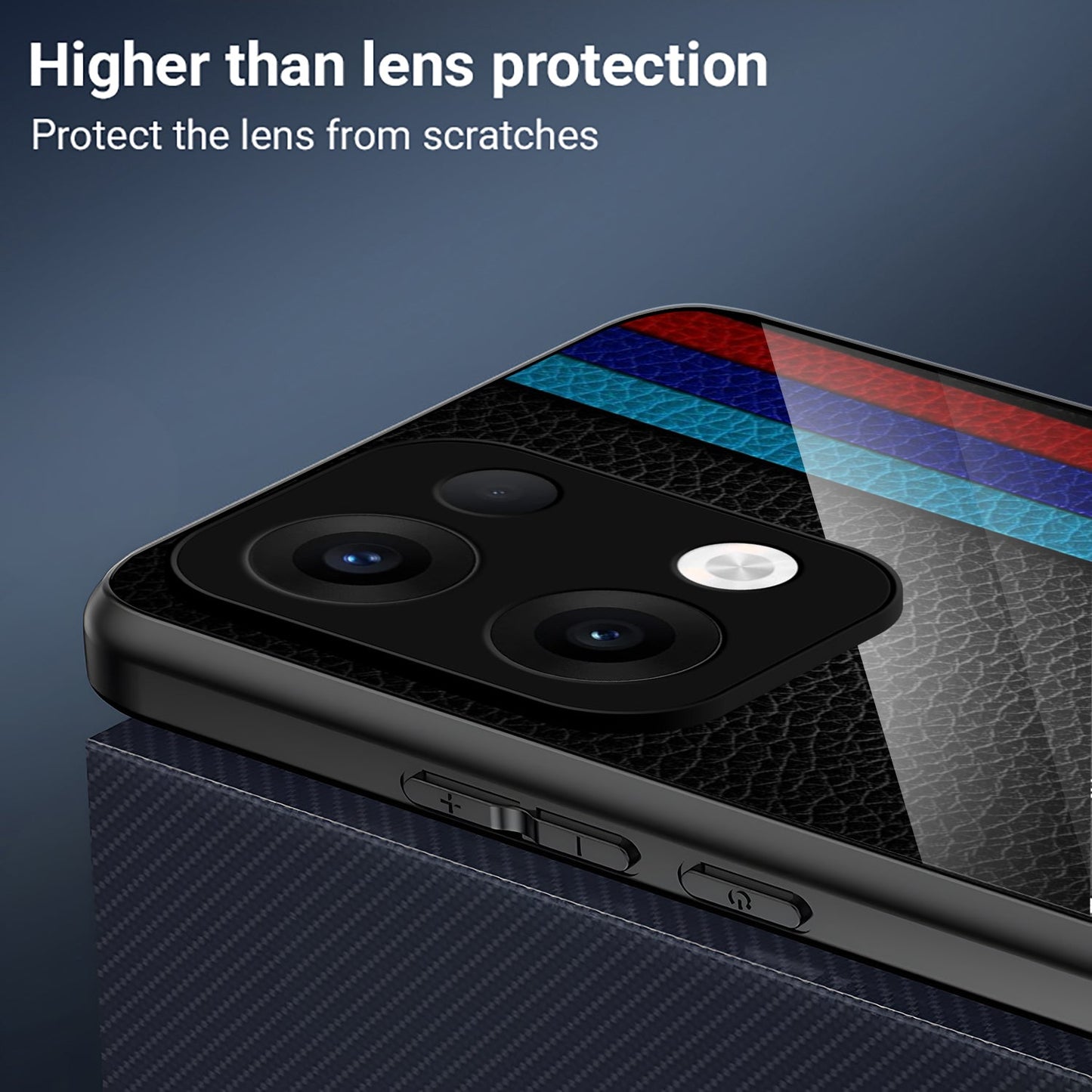Oppo Reno 13 5G Premium Acrylic Shockproof Glass Back Case (Urban Racer)