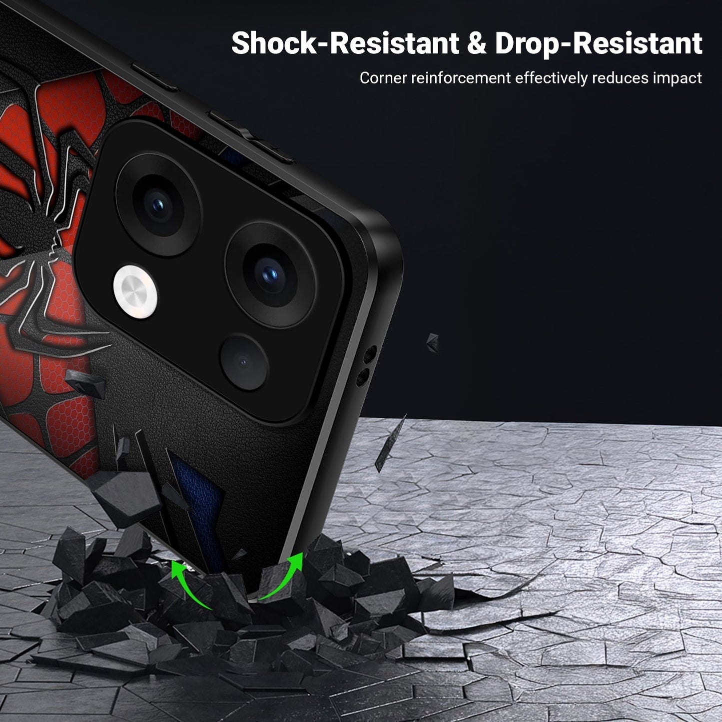 Oppo Reno 13 5G Premium Acrylic Shockproof Glass Back Case (Spider-Man)