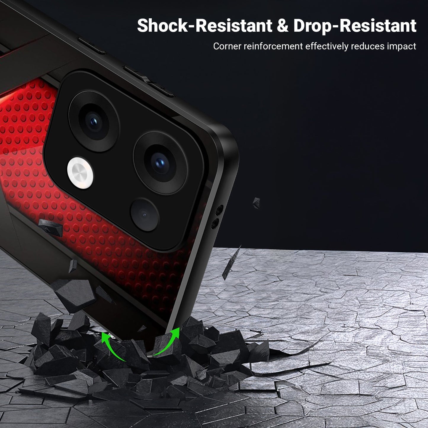 Oppo Reno 13 5G Premium Acrylic Shockproof Glass Back Case (V-Strike)