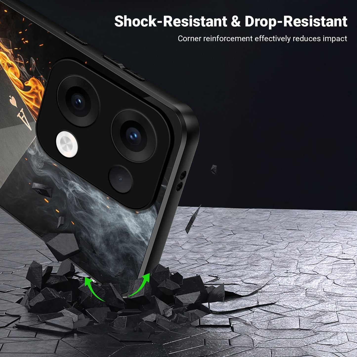Oppo Reno 13 5G Premium Acrylic Shockproof Glass Back Case (Ace)