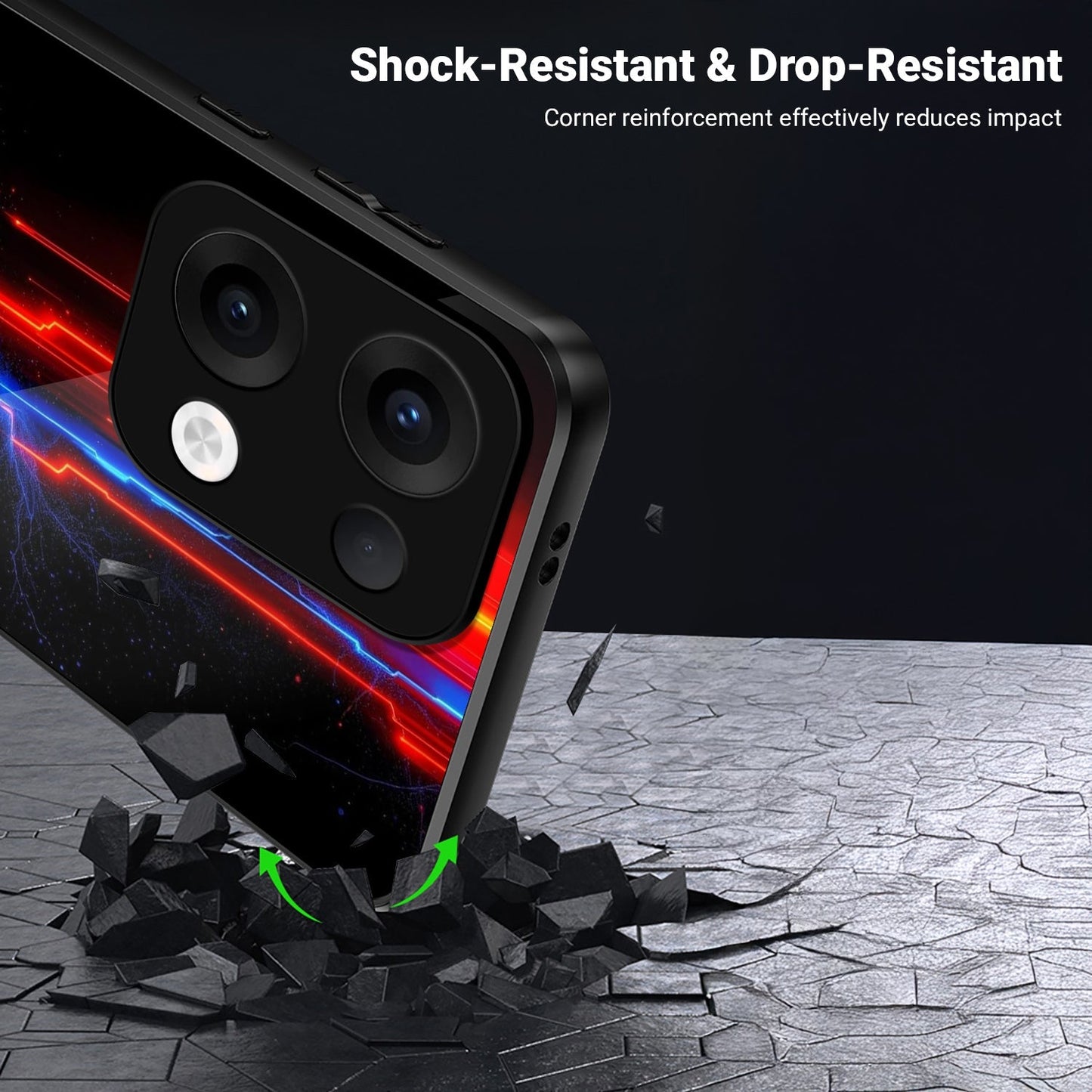 Oppo Reno 13 5G Premium Acrylic Shockproof Glass Back Case (IonFlare)
