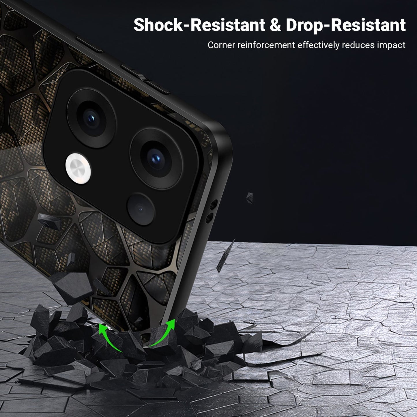 Oppo Reno 13 5G Premium Acrylic Shockproof Glass Back Case (Lucky 13)