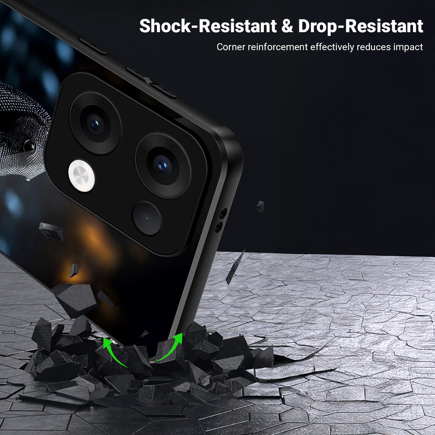 Oppo Reno 13 5G Premium Acrylic Shockproof Glass Back Case (CheckMate Armor)