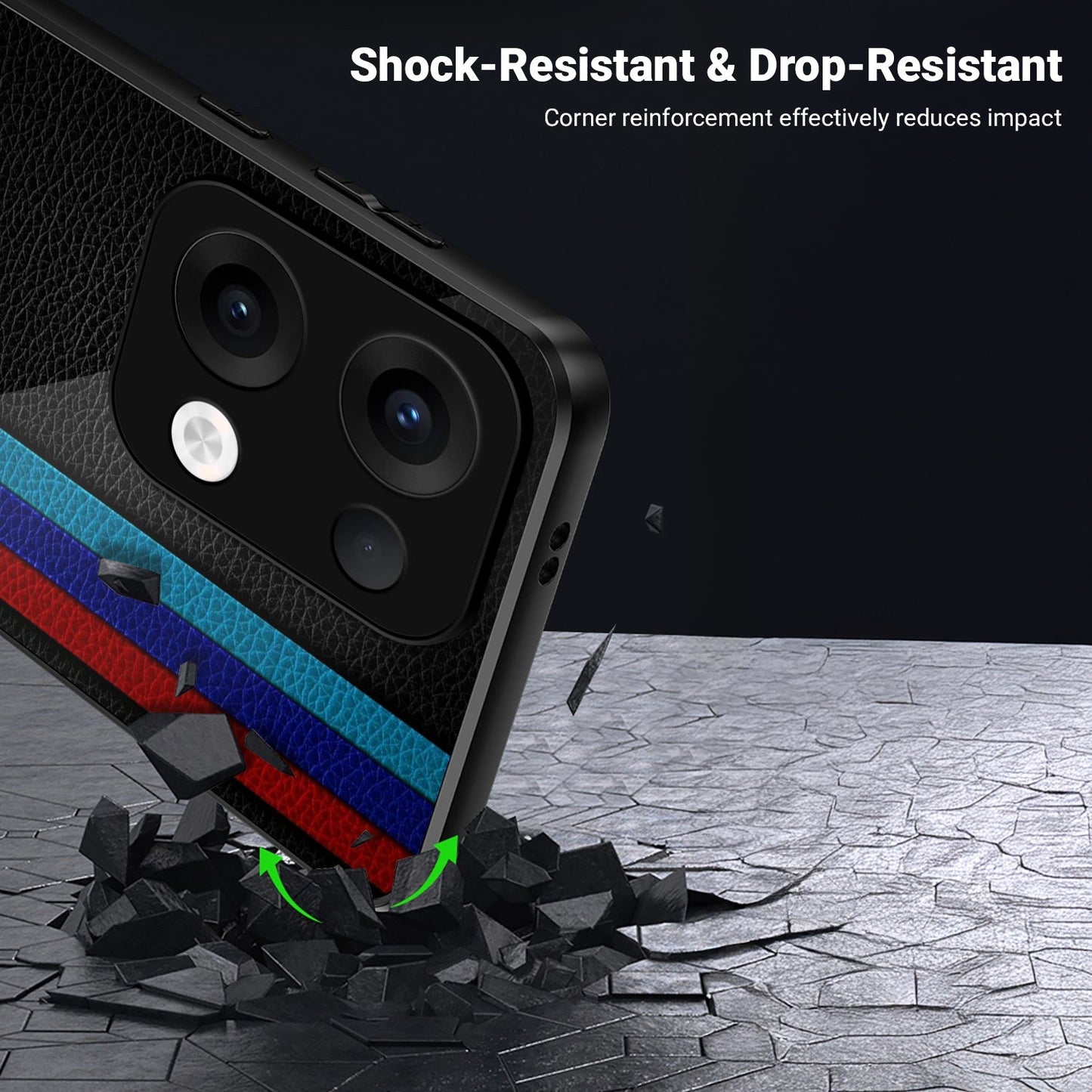 Oppo Reno 13 5G Premium Acrylic Shockproof Glass Back Case (Urban Racer)