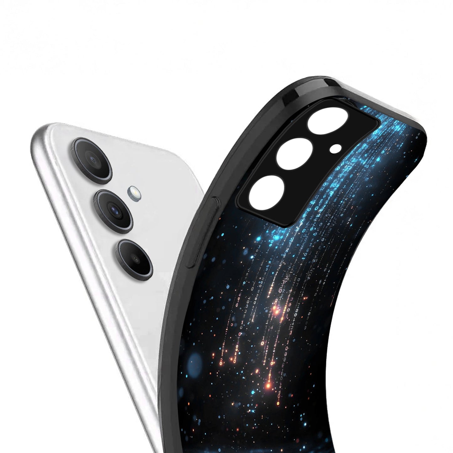 Samsung Galaxy A36 Premium Acrylic Shockproof Glass Back Case (Digital Galaxy)