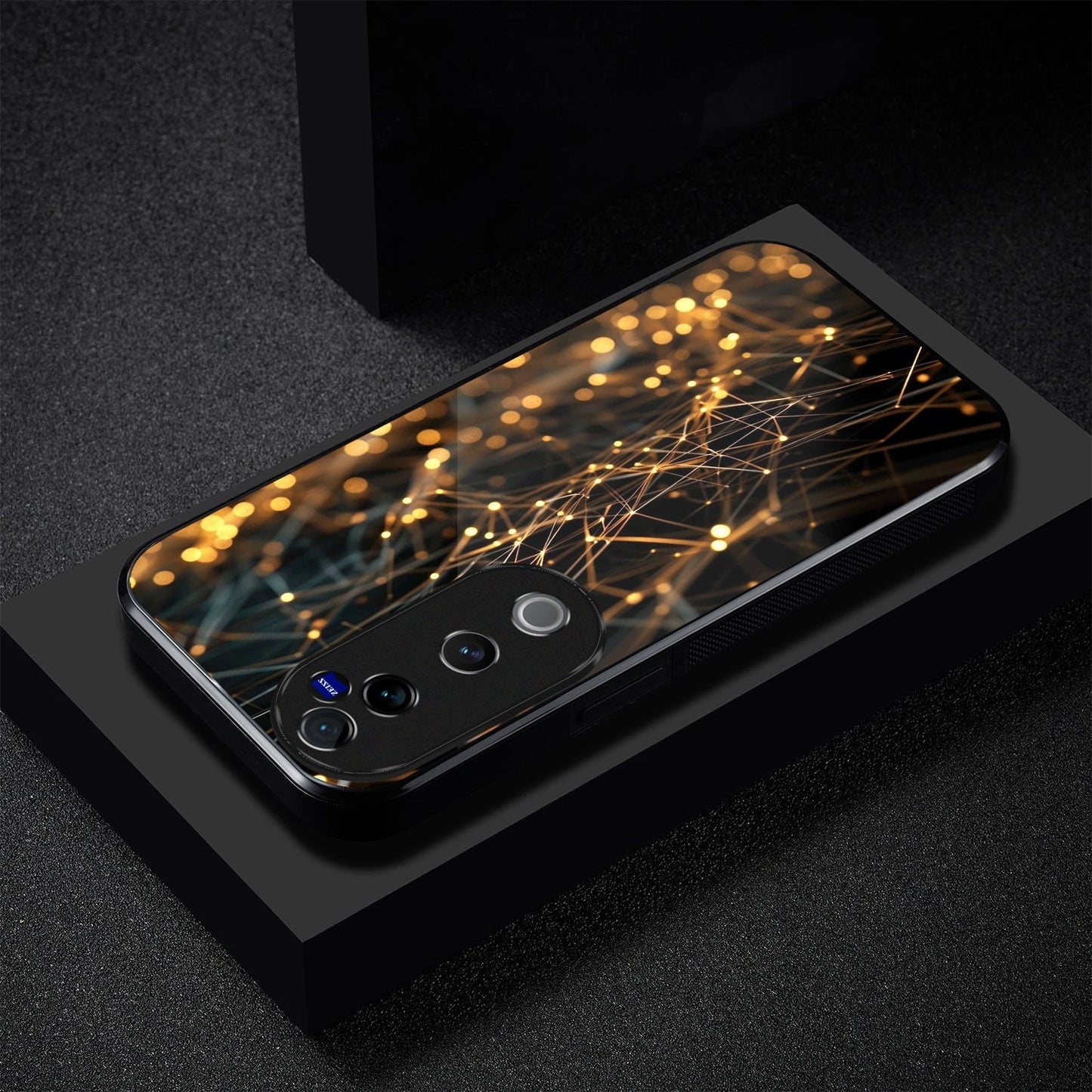 Vivo V40 Pro 5G Premium Acrylic Shockproof Glass Back Case (Neural Glow)