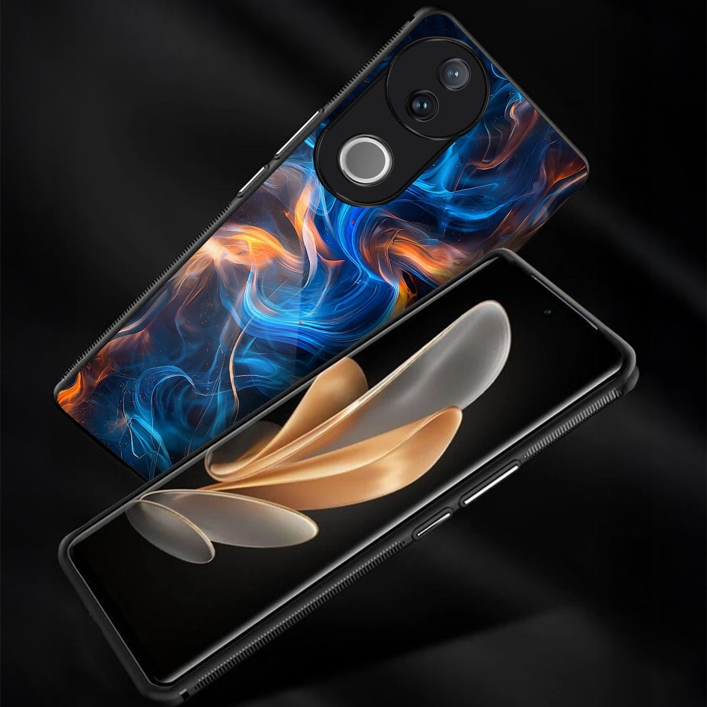 Vivo V50 5G Premium Acrylic Shockproof Glass Back Case (FrostBurn)