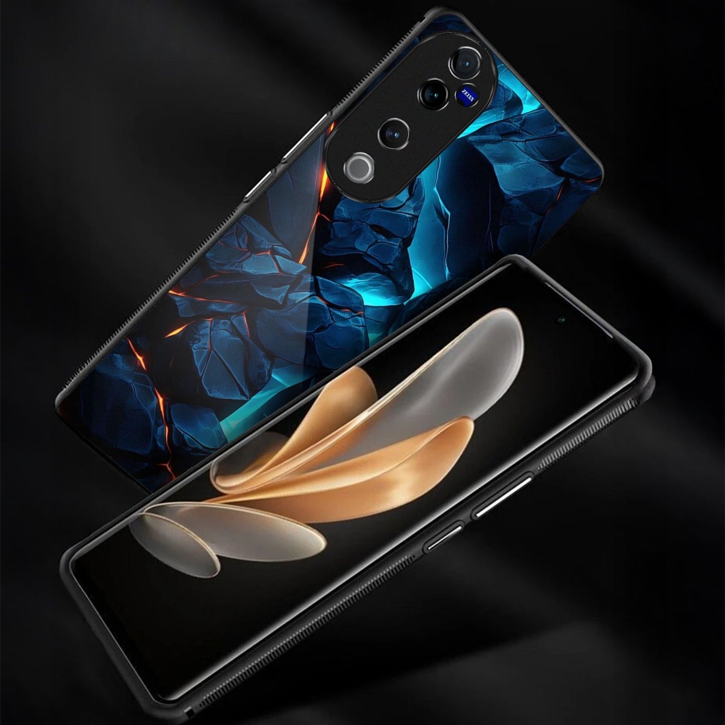 Vivo V40 Pro 5G Premium Acrylic Shockproof Glass Back Case (Iceflare)