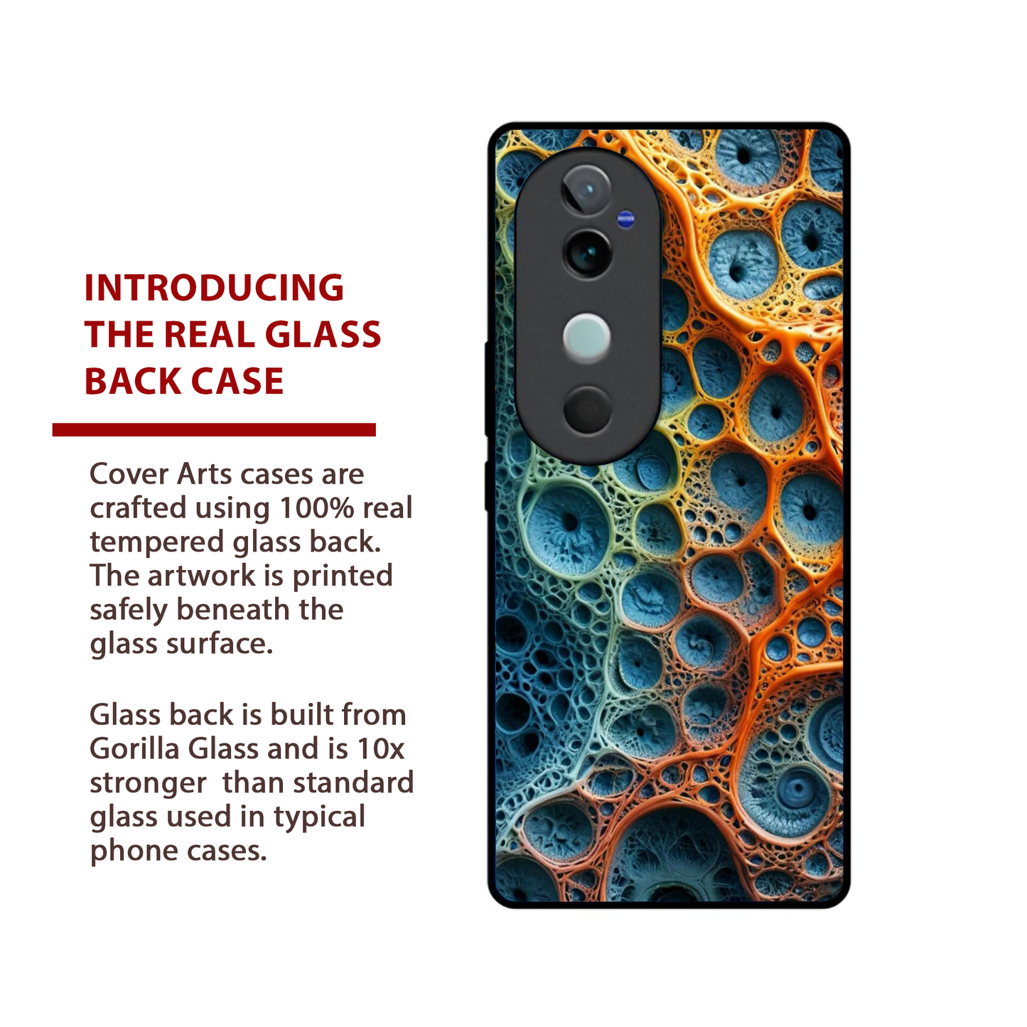 Vivo V40 Pro Luxury UV Printed Anti-Scratch Glass Back Phone Case (Blue Spider)