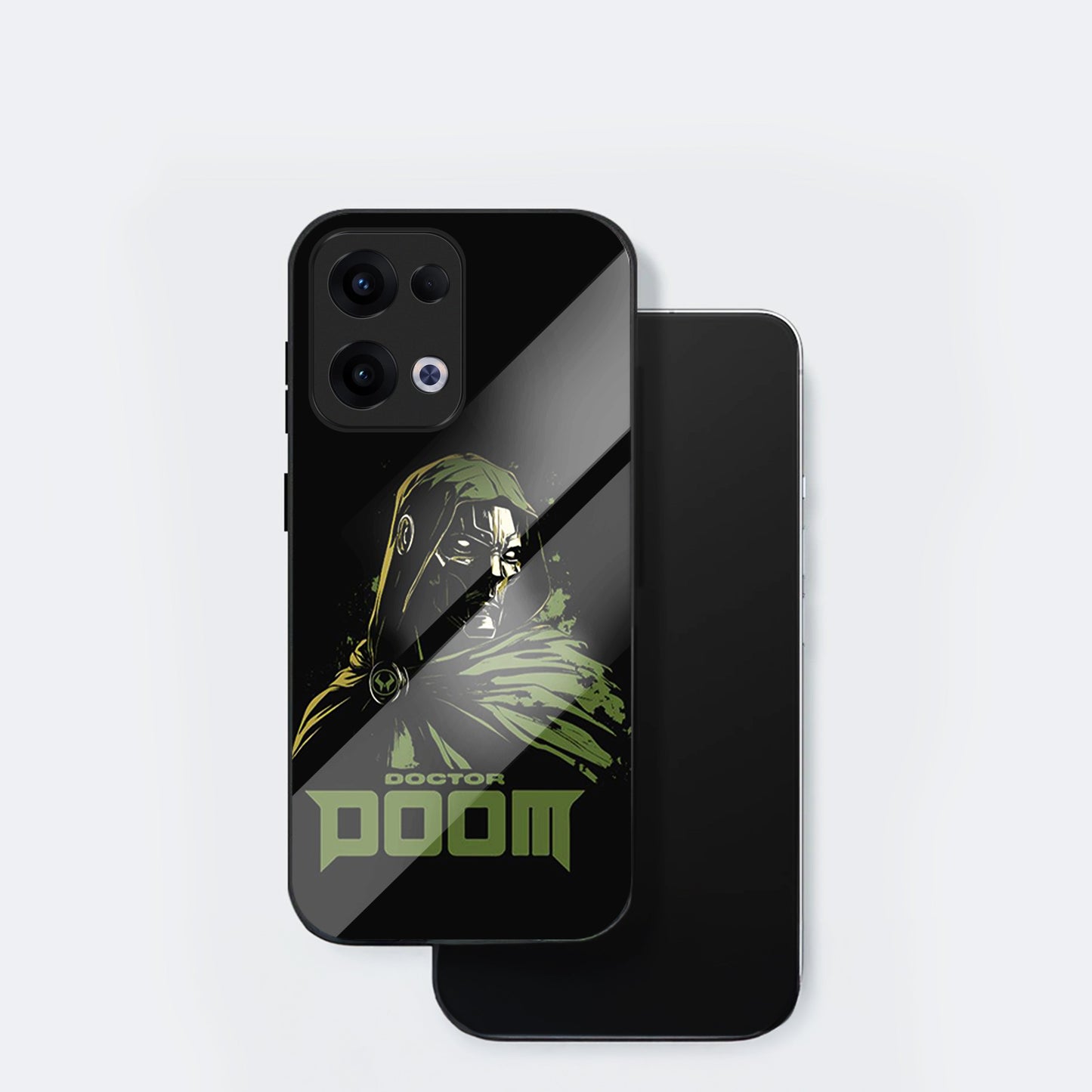 Oppo Reno 13 5G Premium Acrylic Shockproof Glass Back Case (Doctor Doom)