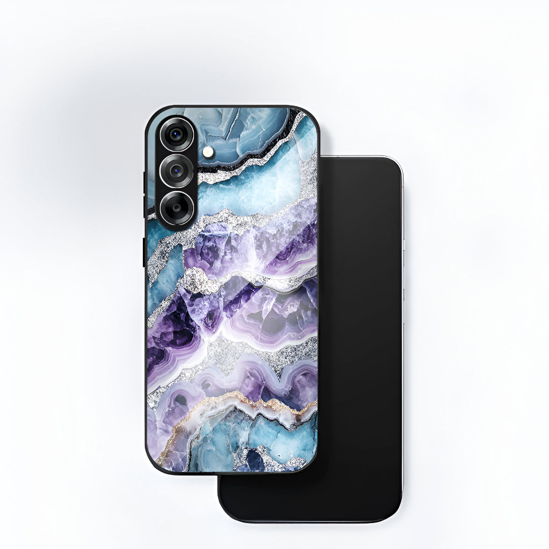 Samsung Galaxy A36 5G Premium Acrylic Shockproof Glass Back Case (Mystic Glacier Marble)