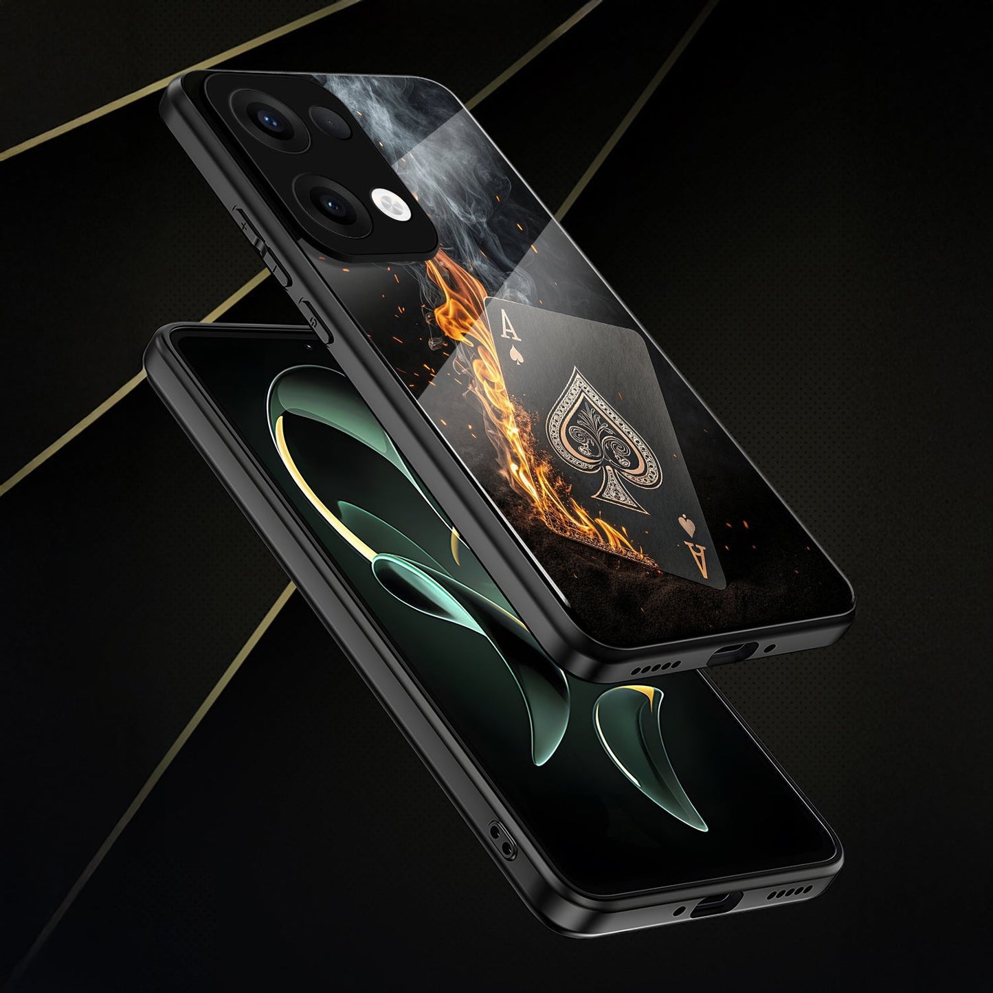 Oppo Reno 13 5G Premium Acrylic Shockproof Glass Back Case (Ace)
