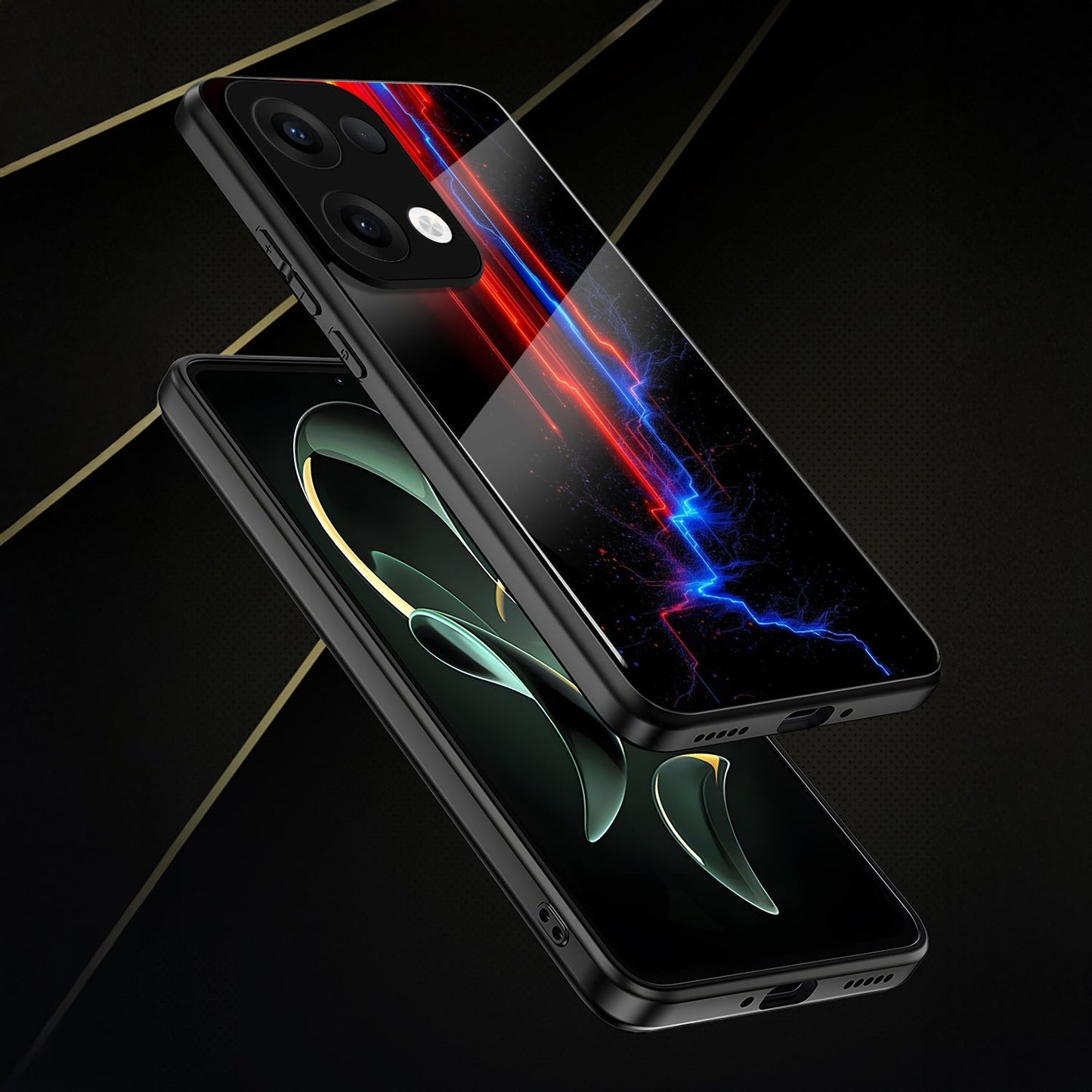 Oppo Reno 13 5G Premium Acrylic Shockproof Glass Back Case (IonFlare)