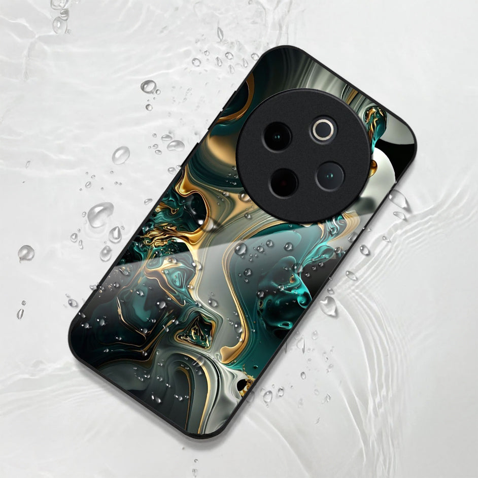 Vivo T4 5G Premium Acrylic Shockproof Glass Back Case (Ocean Ember)