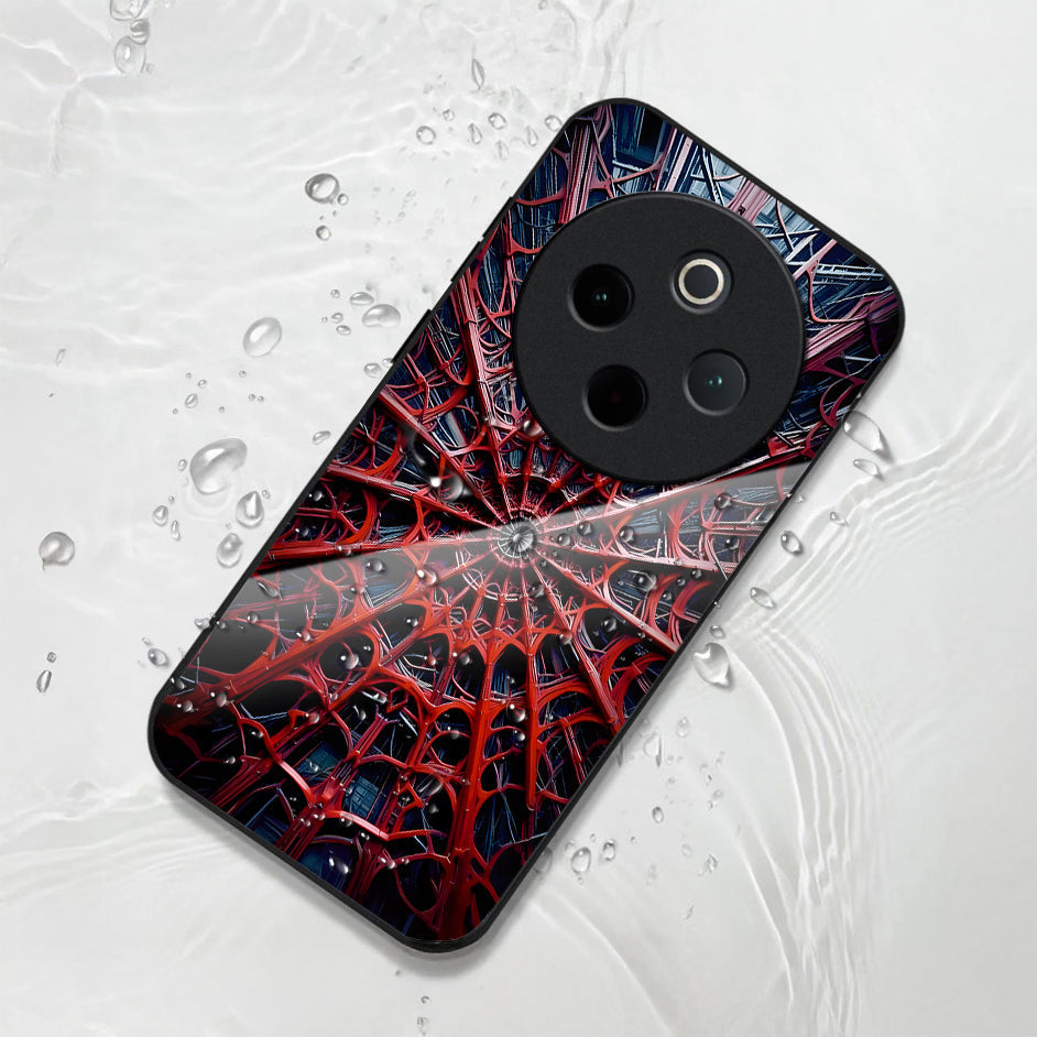 Vivo T4 5G Premium Acrylic Shockproof Glass Back Case (Spider Vault)