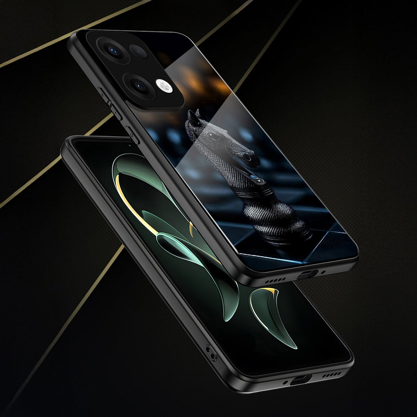 Oppo Reno 13 5G Premium Acrylic Shockproof Glass Back Case (CheckMate Armor)