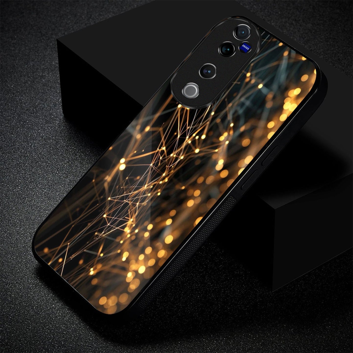 Vivo V40 Pro 5G Premium Acrylic Shockproof Glass Back Case (Neural Glow)