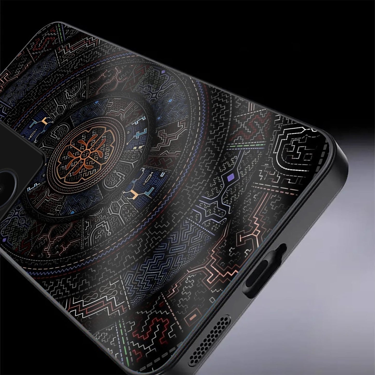 Samsung Galaxy A36 Premium Acrylic Shockproof Glass Back Case (Magic Circle)