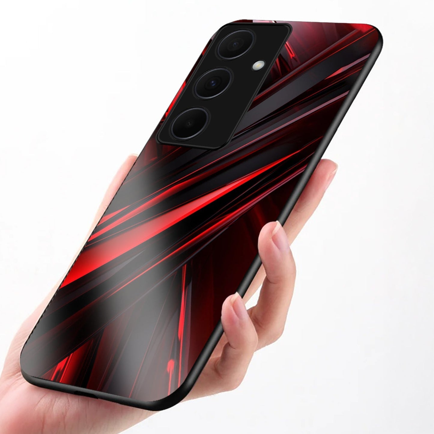 Samsung Galaxy A56 Premium Acrylic Shockproof Glass Back Case (Red Blade)