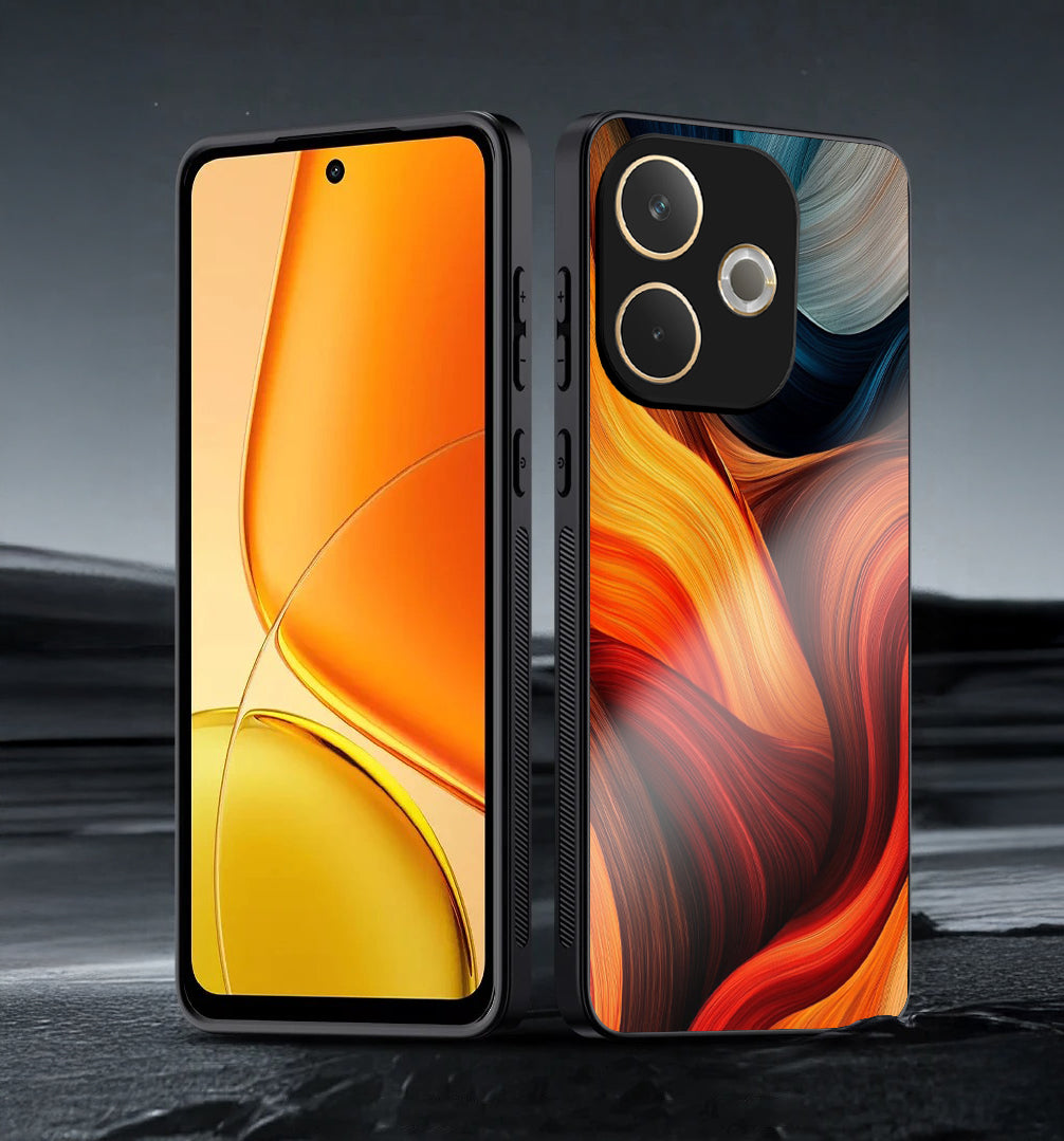 Oppo A5 Pro 5G Premium Acrylic Shockproof Glass Back Case (Velour Swirl)